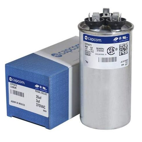 HQ1086678AX - 35 + 3 uf MFD 370 Volt VAC - Tempstar Round Dual Run Capacitor Upgrade in Kuwait