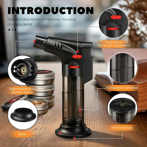 Whiskey Smoker Kit with Torch Lighter, 4 Flavor Wood Chips + 2pcs Mesh Filter Bowls, Cocktails Smoker Infuser Kit, Old Fashioned Bourbon Drink Smoker Set, Gift for Dad Men Cocktail Lovers (No Gas) in Kuwait