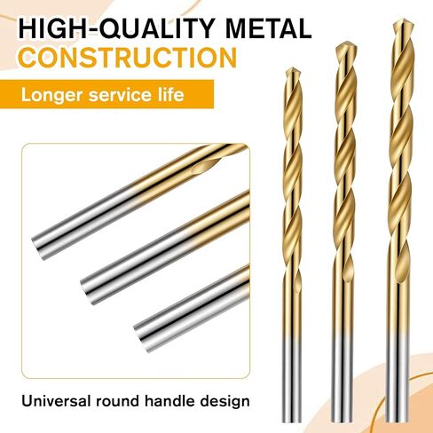 13Pcs Metal Drill Bit Set1.5-6.5mm Small Drill Bits High-Speed Steel 4mm Drills Bit for Stainless Steel Hard Metal Iron Copper Aluminum Plastic with Plastic Index Storage Box in Kuwait