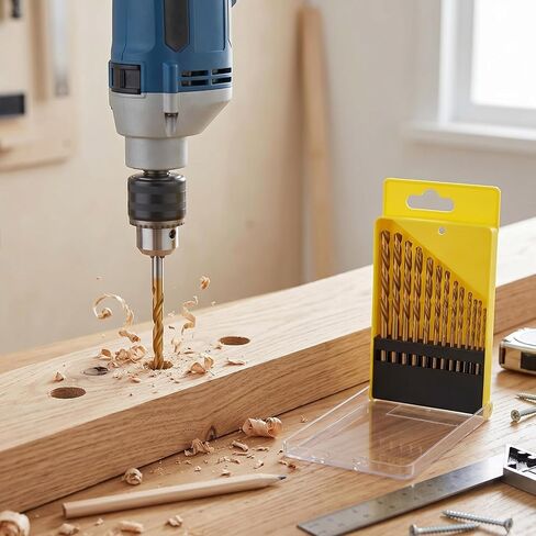 13Pcs Metal Drill Bit Set1.5-6.5mm Small Drill Bits High-Speed Steel 4mm Drills Bit for Stainless Steel Hard Metal Iron Copper Aluminum Plastic with Plastic Index Storage Box in Kuwait