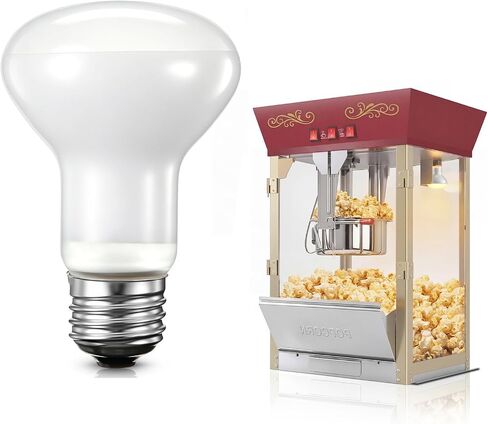 4 Pack 50W 120V R20 Popcorn Machine Light Bulb Replacement, Frosted Shatter Proof Popcorn Lamp, Incandescent Reflector Heat Light Bulb for Machine Warmer & Food Display, E26 Base in Kuwait