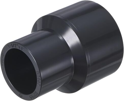 M METERXITY 1-Pack UPVC Reducer Pipe Fitting, 1-1/2"x1" Reducing Coupling Connector Schedule 80 PVC Straight Pipe Coupling Connector for Water Line [Grey] in Kuwait