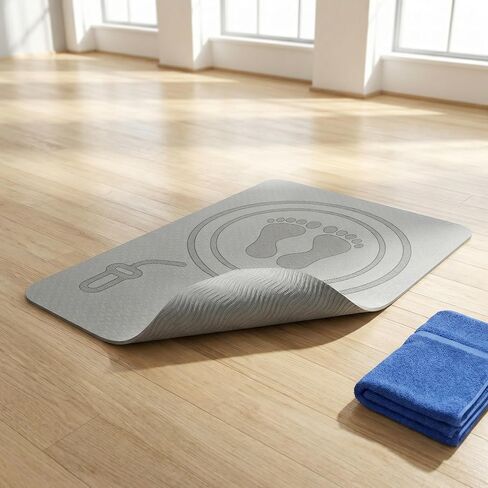 10mm Thick Fitness Mat for Jump Rope, Yoga & Pilates – Non-Slip Multi-Function Exercise Mat for Home Gym, Indoor & Outdoor Workouts(23.62 x 15.74 inches) in Kuwait