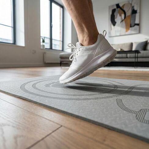 10mm Thick Fitness Mat for Jump Rope, Yoga & Pilates – Non-Slip Multi-Function Exercise Mat for Home Gym, Indoor & Outdoor Workouts(23.62 x 15.74 inches) in Kuwait