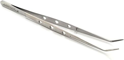 College Cotton Pliers Stainless Steel Dressing Tweezers 6" with Angled Serrated Beaks For Professional & Personal Use Surgical Dental Forceps for Oral Care Denture Teeth Inspection (Set of 10 Pcs) in Kuwait