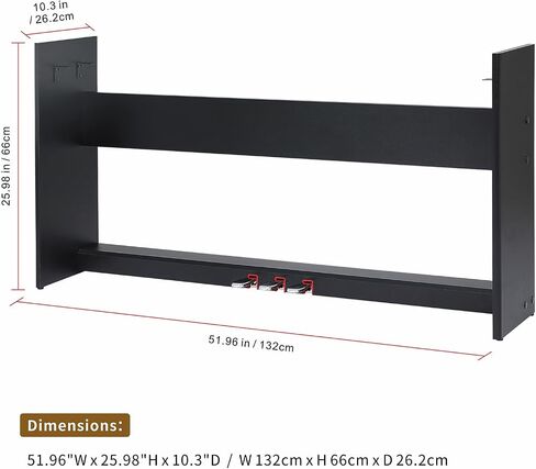 حامل أثاث خشبي مع نظام وحدة 3 دواسات متوافق مع لوحات مفاتيح البيانو الرقمية Yamaha P223، P145 in Kuwait