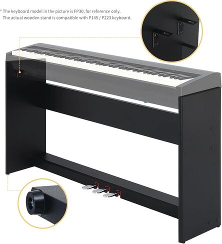 حامل أثاث خشبي مع نظام وحدة 3 دواسات متوافق مع لوحات مفاتيح البيانو الرقمية Yamaha P223، P145 in Kuwait