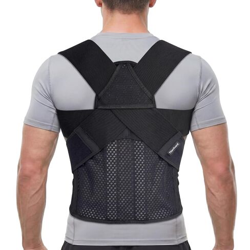 Full Back Posture Corrector for Men – Pull-Back System Posture Brace – Wide Soft Straps, Breathable Mesh, Adjustable Support for Slouching, Rounded Shoulders & Upper Spine Pain Relief in Kuwait