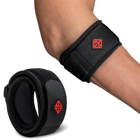 Elbow Brace for Tennis, Golfer’s Elbow | XL Silicone Pad | Non-Slip | Forearm Support| Arthritis Tendonitis Epicondylitis Tendon Pain Relief | Weightlifting, Paddling, Workouts | Men & Women in Kuwait