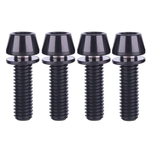4PCS Titanium Bolt M6x16/18/20/25mm Allen Hex Tapered Head Bolt for Bicycle Crank Brake Screw (Gold, M6x20mm) in Kuwait