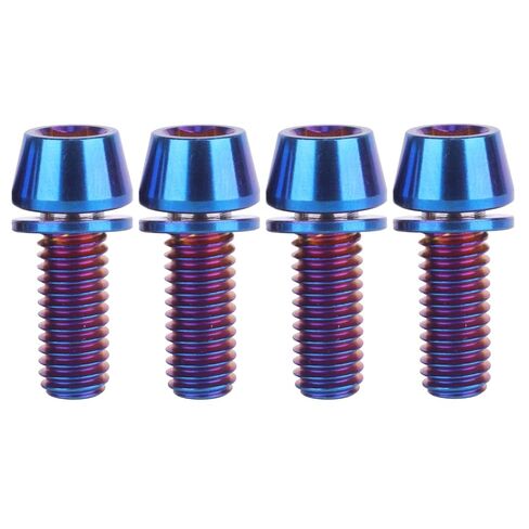 4PCS Titanium Bolt M6x16/18/20/25mm Allen Hex Tapered Head Bolt for Bicycle Crank Brake Screw (Gold, M6x20mm) in Kuwait