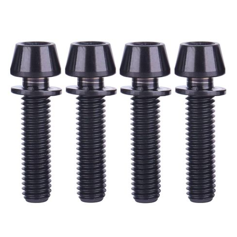 4PCS Titanium Bolt M6x16/18/20/25mm Allen Hex Tapered Head Bolt for Bicycle Crank Brake Screw (Gold, M6x20mm) in Kuwait
