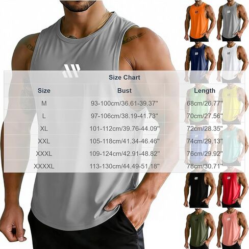 Mens Workout Tanks Top Gym Cut Off Sleeveless Shirts Mesh Quick Dry Muscle Running Athletic Shirts Comfy Summer Tank in Kuwait