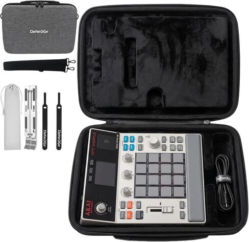 حافظة عينة MPC لجهاز Akai Professional، هيكل صلب مزود بحامل مكتبي | أخدود مخملي مصبوب بنسبة 1:1، أكسفورد باليستي HT، سحابات مقاومة للماء مطلية بمادة TPU، مقاومة للاهتزاز in Kuwait