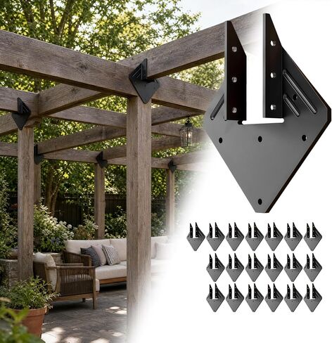 50 عبوة من ربطات عنق الإعصار السوداء مقاس 14 للعوارض الخشبية 2x4 و2x6 | البناء الصلب الثقيلة. لمسة نهائية متينة مطلية بالمسحوق؛ تصنيف الزلازل والرياح العالية. مثالية للطوابق. مقاومة للصدأ in Saudi Arabia