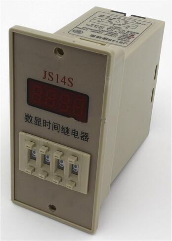JS14S-4 DC 12V on-delay Double-Pole Double-Throw Relay JS14S Series 12VDC delay Timer 99.99s 999.9s 9999s 9999min 99min59s 99h59min 9999(9999s) in Kuwait