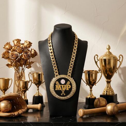 جائزة ميدالية Chain MVP - جائزة سلسلة دوران ذهبية كبيرة الحجم لبطل الفريق، الفائز بالبطولة، هدايا الحفلات in Kuwait