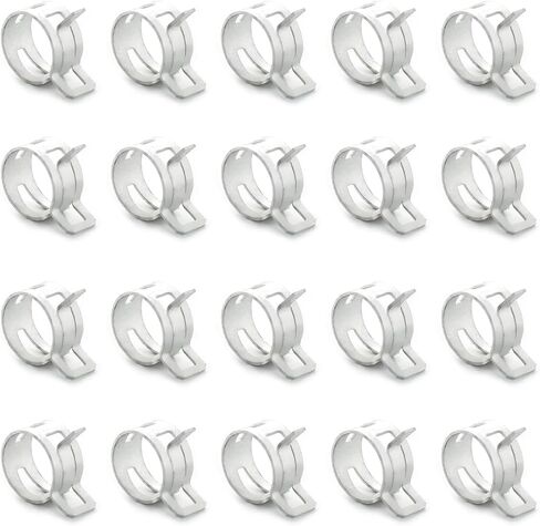 20pcs 0.91" ID Constant Tension Band Hose Clamps, 23mm Spring Band Type Action Hose Clamp Manganese Steel Fuel Line Clamp Low Pressure Air Clip Clamp for Fuel Hose Line Water Pipe Air Tube white in Kuwait