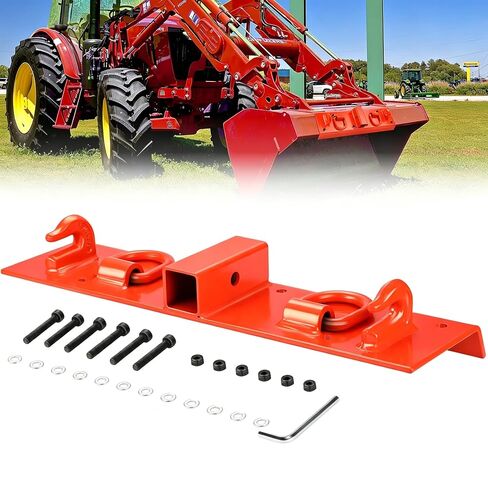 Garvee Forged Steel Tractor Bucket Grab Hooks, Heavy Duty Bolt-on 2" Receiver, 4,700 Lbs WLL, Fits Compact Tractors & 53"-72" Loader Buckets in Kuwait