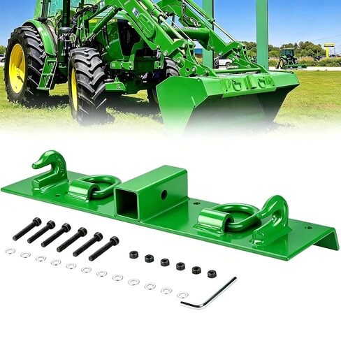 Garvee Forged Steel Tractor Bucket Grab Hooks, Heavy Duty Bolt-on 2" Receiver, 4,700 Lbs WLL, Fits Compact Tractors & 53"-72" Loader Buckets in Kuwait