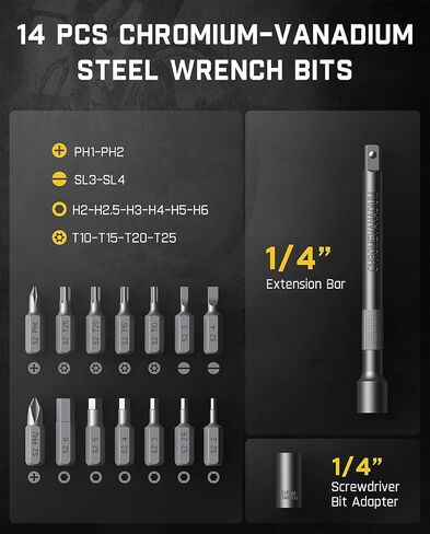 Fanttik WB10 Nova 1/4" Mini Click Torque Wrench Set for Bikes, 1.47-7.37 ft-lb(2-10 Nm), 14 Bits, Dual-Direction, 72-Tooth Precision Torque Wrench for Bicycle and MTB Maintenance in Kuwait