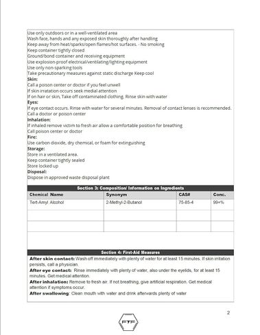 كحول ثالثي أميل 99+% -100 مل in Kuwait