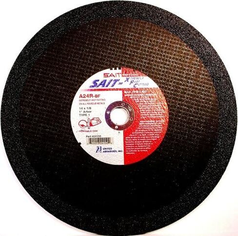 United Abrasives- SAIT 24160 14-Inch x 1/8-Inch x 20mm 5460 Max RPM Type 1 XFC - Extremely Fast Cut-Off Portable Saw Cut-Off Wheel, 10-Pack in Kuwait