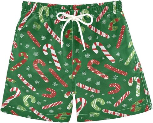 SHJI Seamless Christmas Trees Boys Swim Trunks Toddler Swim Shorts Swimsuit for Beach Hawaii Vacation 2T in Kuwait