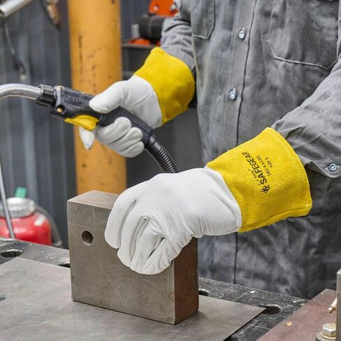 J. J. Keller SAFEGEAR Tig Welding Cowhide Leather Work Gloves - 2 Pairs in Kuwait