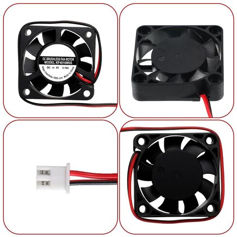 2 Pack 40mm Fan DC 5V 40mm X 10mm Mini Brushless Cooling Fan, 4010 Micro Fans for 3D Printer Computer Case Small Appliances Series Repair Replacement in Kuwait