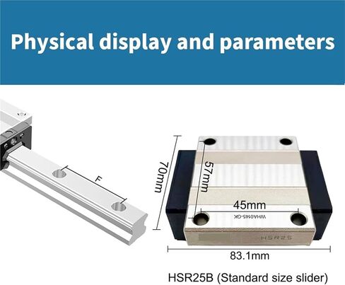 HSR25B HSR25LB Linear Block Linear Guide Slider Linear Bearing HSR HSR25 HSR25B HSR25LB(300mm(Only Rail)) in Kuwait