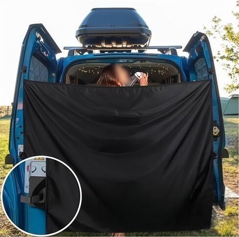 Van Barn Door Privacy Drapes Blocks Sunlight, Ensures Comfort for All Vehicle Occupants in Kuwait