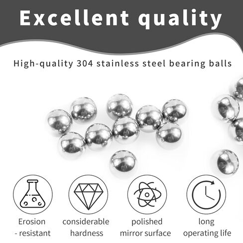 50Pcs 7mm Bearing Balls 304 Stainless Steel Balls G100 Precision Metric Solid Balls for Bearings, Hardware Accessories in Kuwait