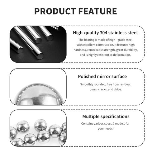 50Pcs 7mm Bearing Balls 304 Stainless Steel Balls G100 Precision Metric Solid Balls for Bearings, Hardware Accessories in Kuwait