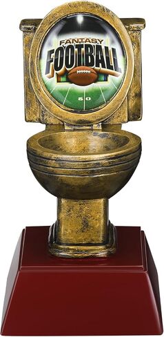كأس المرحاض لكرة القدم الخيالية للمكان الأخير، كأس خاسر وعاء المرحاض الذهبي، هدية مضحكة لخاسر دوري كرة القدم هدية لعقاب الدوري، بطول 6.3 بوصة in Kuwait