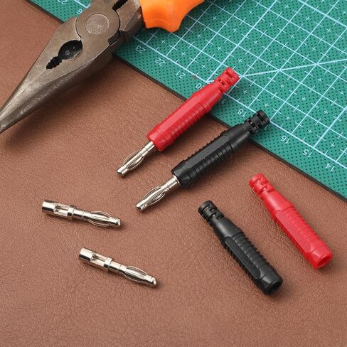 10PCS 4mm Banana Plug, Banana Plugs Solder Connectors Adapters for Multimeter Test Leads Probes in Kuwait