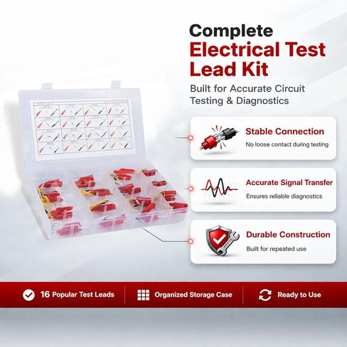 5299367 Electrical Test Lead Kit Replacement for Cummins, 16PCS Wire Connectors & Test Cables Set, Circuit Testing & Diagnostic Tool Kit in Kuwait