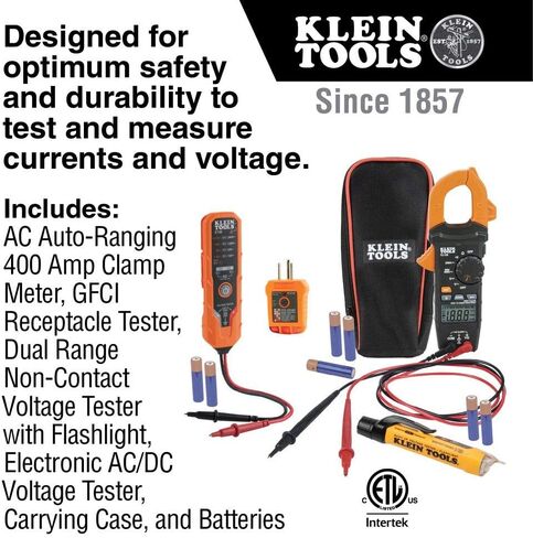 Klein Tools Apprentice Electrician Tool Kit Bundle with Voltage Testers | 11-Piece Tool Set + Electrical Test Kit + Accessories in Kuwait