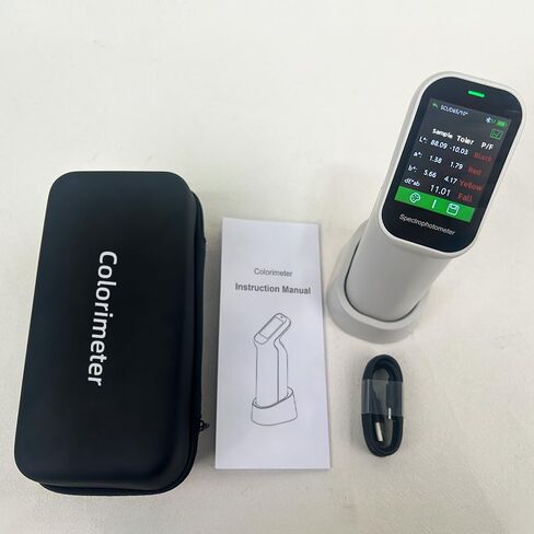مقياس الألوان VK20، أداة قياس لون الطلاء، مع كابل شحن وحقيبة حمل، قارئ ألوان محمول، مستشعر ألوان مطياف الألوان in Kuwait