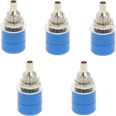 5 Color 4mm Female Banana Plug Socket Connector Binding Post Terminal ABS(Blue x5) in Kuwait