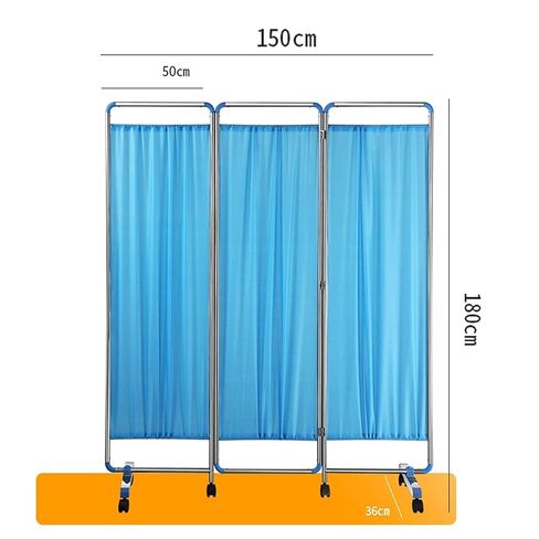 3-Panel Mobile Medical Privacy Screen Room Divider, 6-Foot-Tall Temporary Enclosure for Clinics, Patients, and Examination Rooms, Saving Space in Kuwait