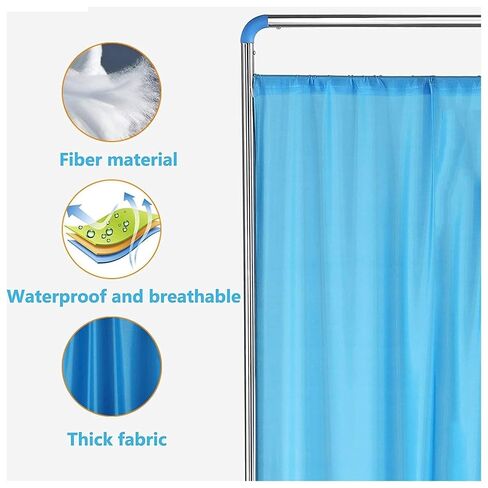 3-Panel Mobile Medical Privacy Screen Room Divider, 6-Foot-Tall Temporary Enclosure for Clinics, Patients, and Examination Rooms, Saving Space in Kuwait