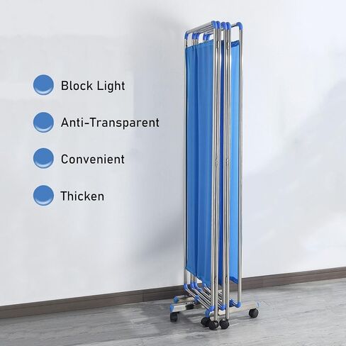 3-Panel Mobile Medical Privacy Screen Room Divider, 6-Foot-Tall Temporary Enclosure for Clinics, Patients, and Examination Rooms, Saving Space in Kuwait
