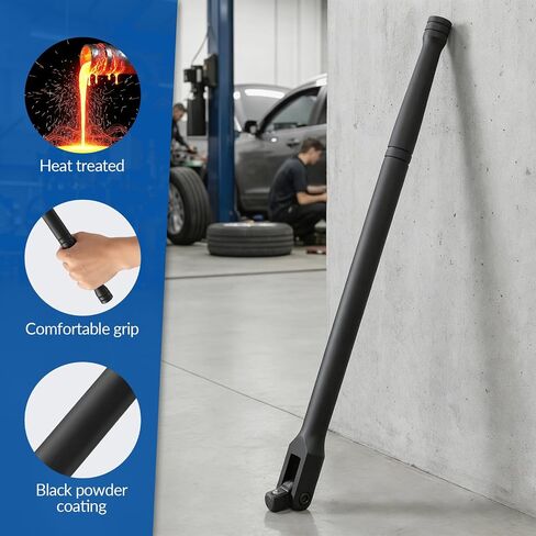 16-Inch Dual Drive Breaker Bar, 3/8" and 1/2" Drive, 360° Rotatable Head with Spring-Loaded Detent Ball in Kuwait