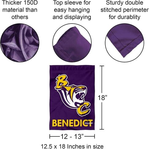 Benedict Tigers Wordmark Logo Garden Banner Flag in Kuwait
