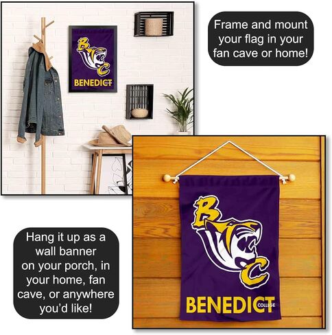 Benedict Tigers Wordmark Logo Garden Banner Flag in Kuwait