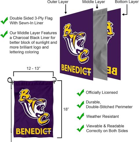 Benedict Tigers Wordmark Logo Garden Banner Flag in Kuwait