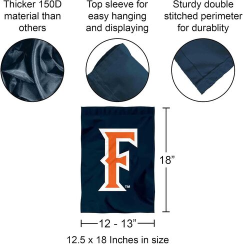 شركة College Flags & Banners Co. Cal State Fullerton Titans F Logo Garden Banner Flag in Kuwait