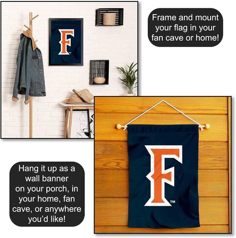 شركة College Flags & Banners Co. Cal State Fullerton Titans F Logo Garden Banner Flag in Kuwait