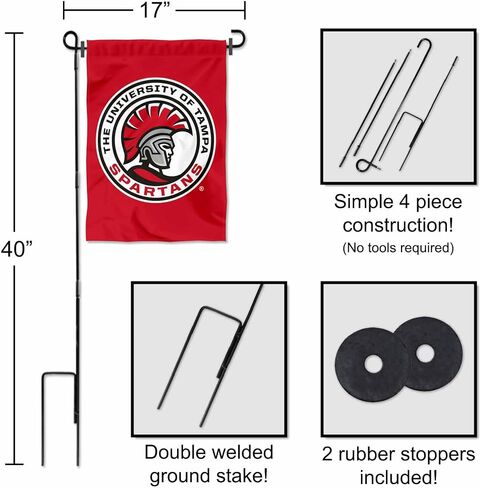 شركة College Flags & Banners Co. علم حديقة تامبا سبارتانز مع حامل عمود in Kuwait